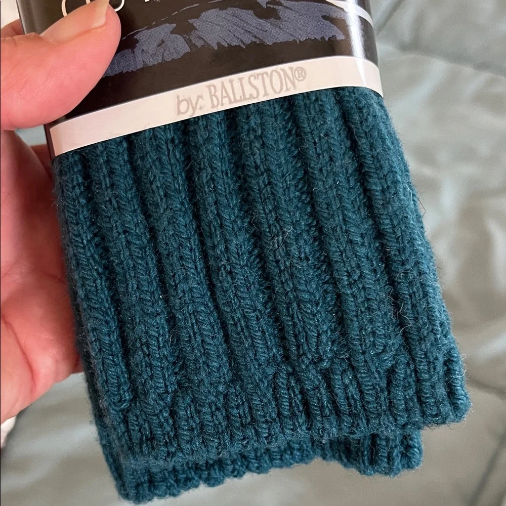 Stone Mountain Accessories Ribbed Crew Socks — Teal, Dark Green & Pink - Picture 6 of 10